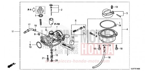 CARBURATEUR CRF70FC de 2012